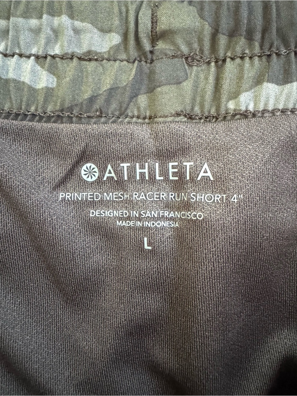 Athleta Printed Mesh Racer Run Short 4” - Picture 5 of 5